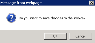 Save Changes to Invoice
